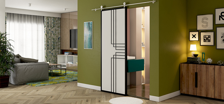 sliding bathroom door installation in San Bernardino